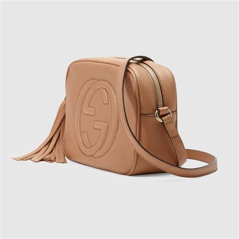 gucci a7m0g|Rose Beige Leather Soho Small Disco Bag .